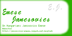 emese jancsovics business card